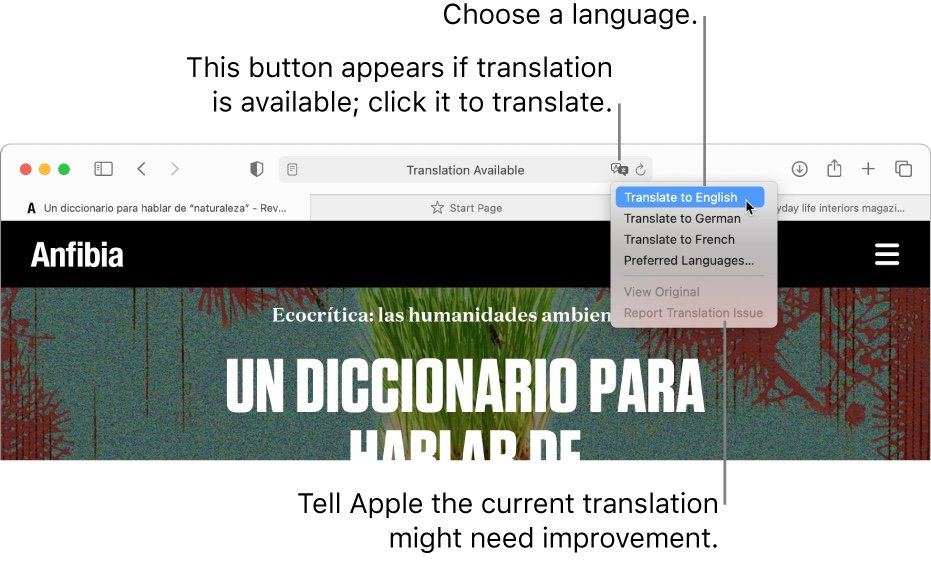How To Translate a website on Mac In Safari