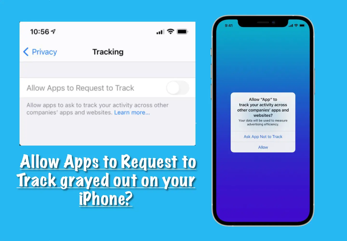 Allow Apps to Request to Track grayed out