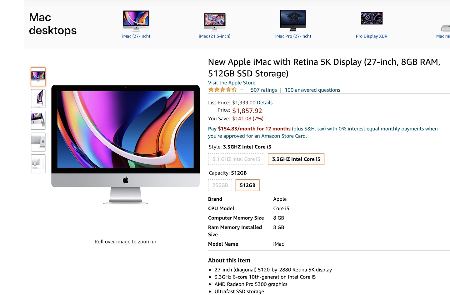 Higher-end 27 Inch iMac Not Available on Amazon Or Best Buy