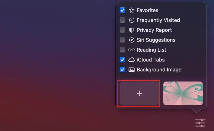 Customize your start page in Safari