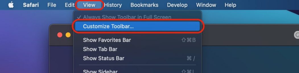 can't customize safari toolbar