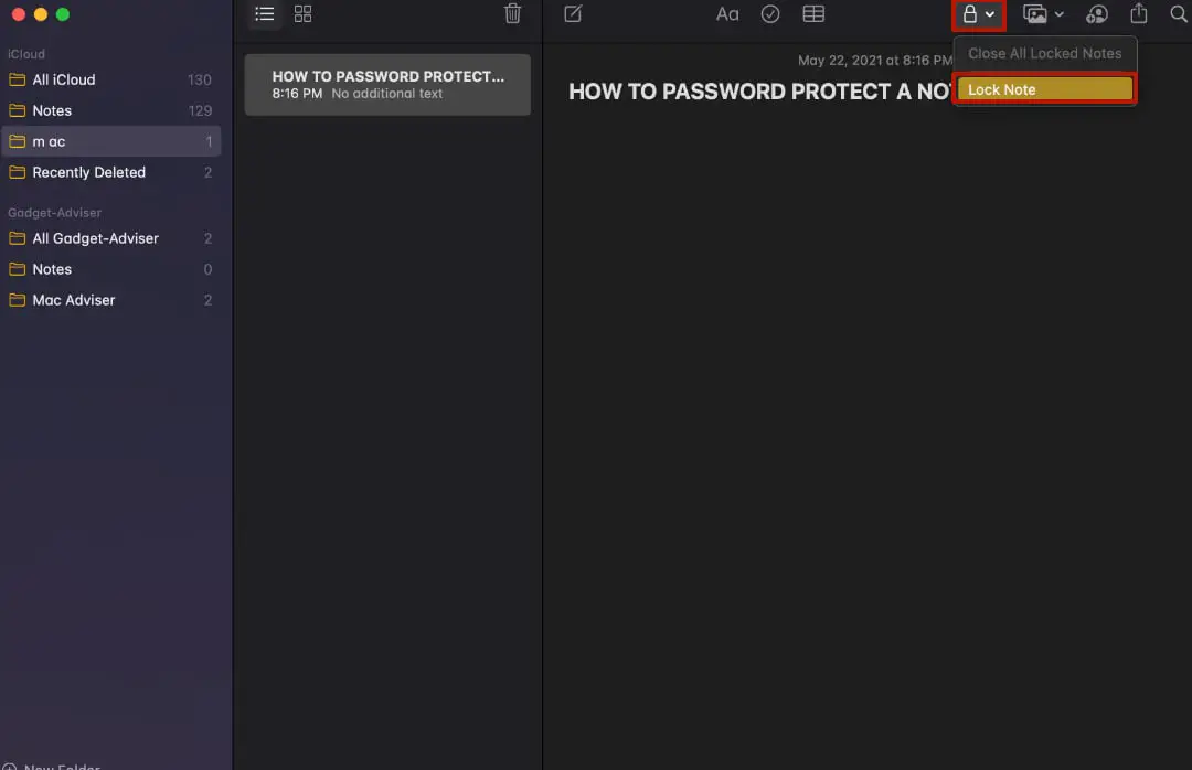 password protect folder macbook retina