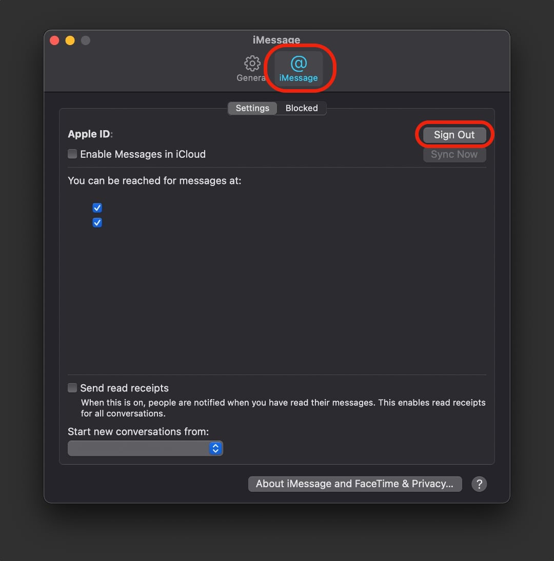 how to turn off notifications on mac for imessage