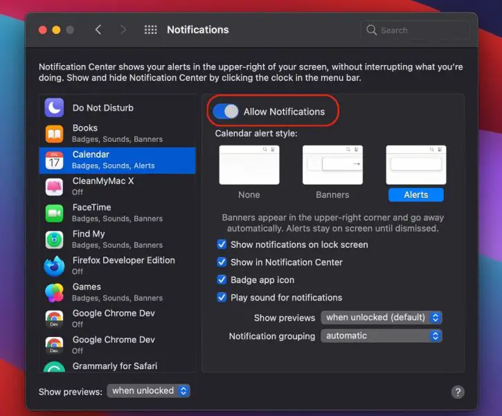 How to Turn off Notifications on Mac