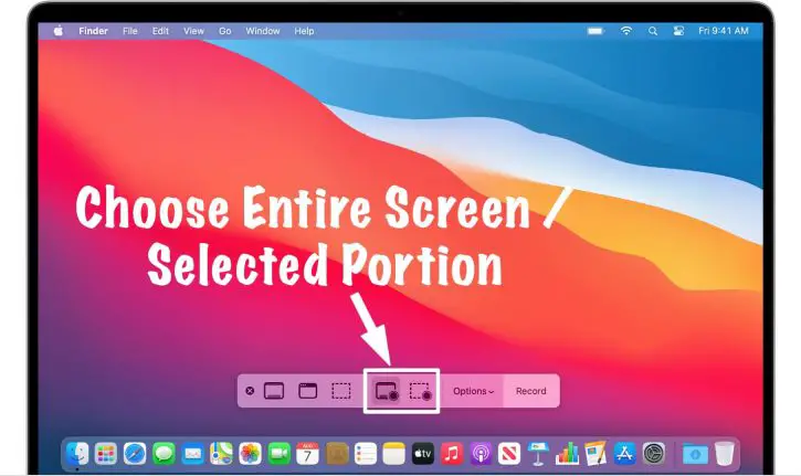 How to Screen Record on Mac with Audio Using the entire screen with Screenshot Toolbar