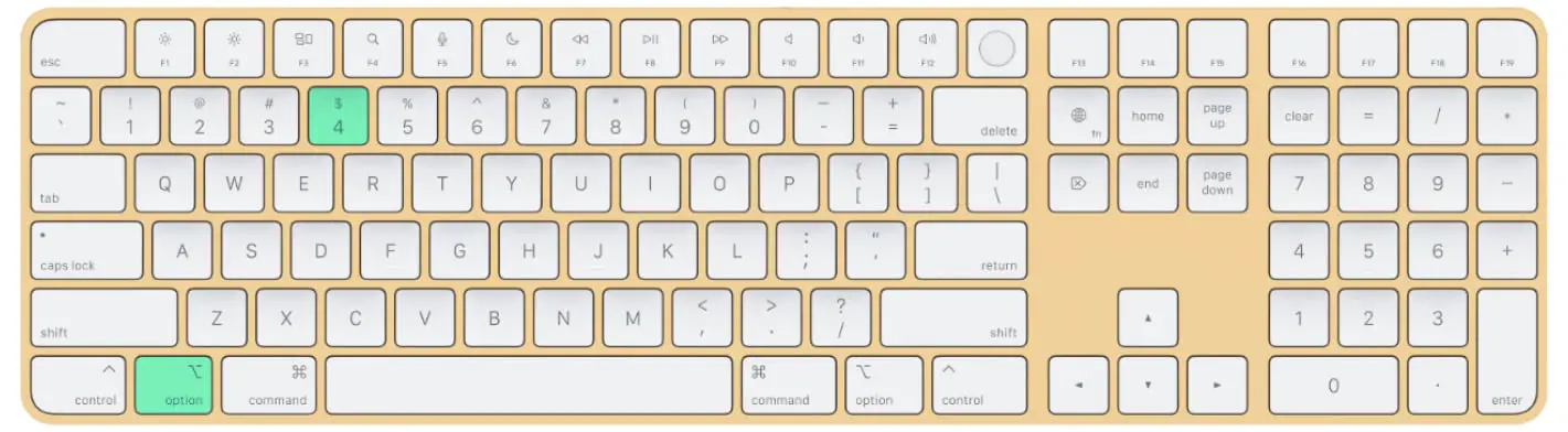 make the symbol for degrees on a mac keyboard