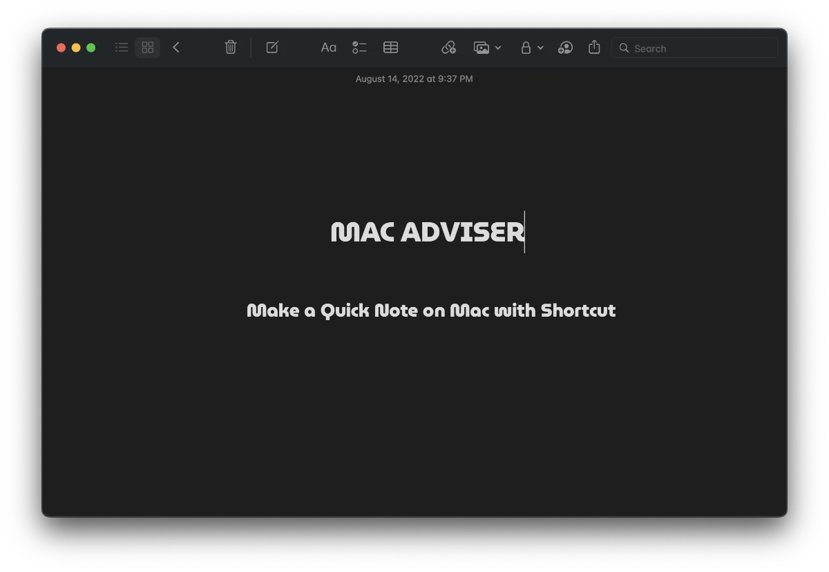 How to Make  a Quick Note Shortcut Mac | 2023